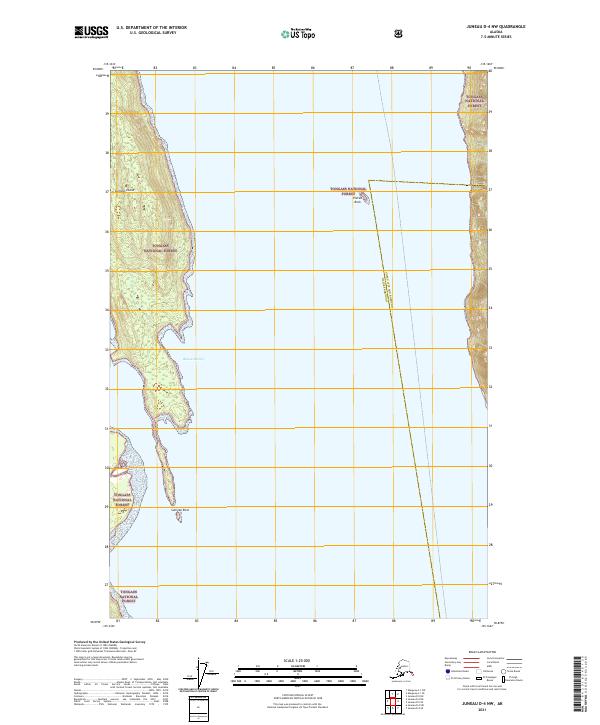 Juneau D-4 NW topographic map thumbnail