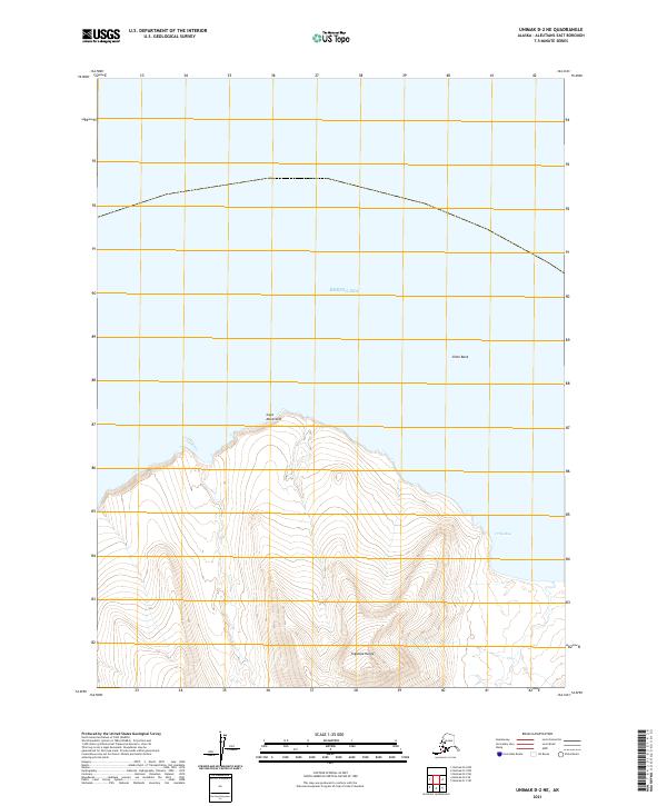 Unimak D-2 NE topographic map thumbnail