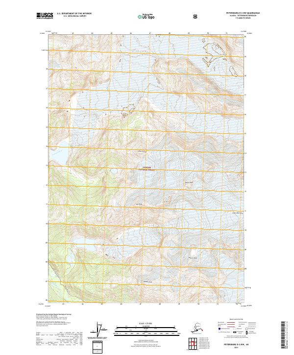 Petersburg D-2 NW 2021 topographic map thumbnail