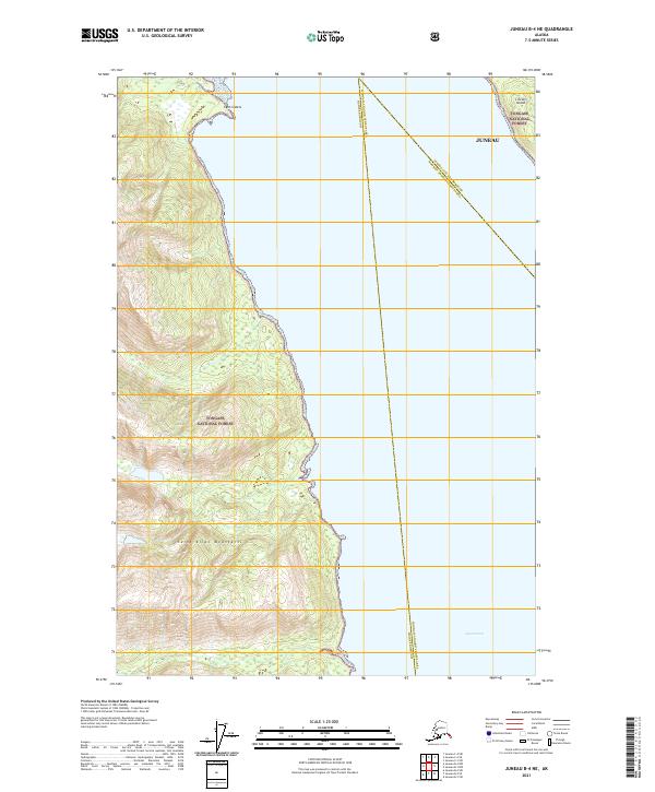 Juneau B-4 NE topographic map thumbnail