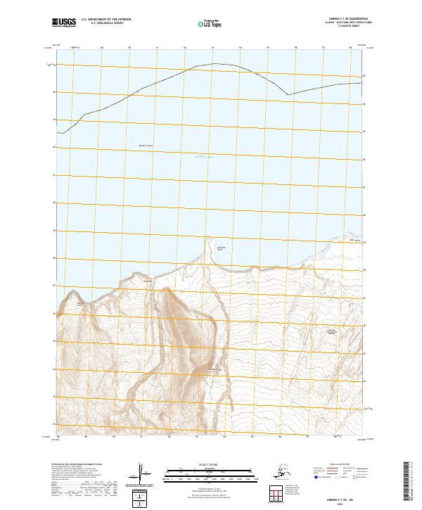 Umnak C-1 SE topographic map thumbnail