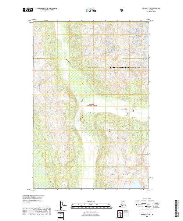 Juneau D-3 NW 2021 topographic map thumbnail