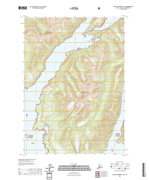 Port Alexander C-4 NE topographic map thumbnail