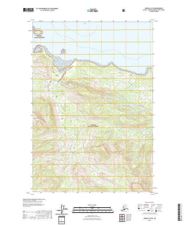 Juneau A-4 SW topographic map thumbnail