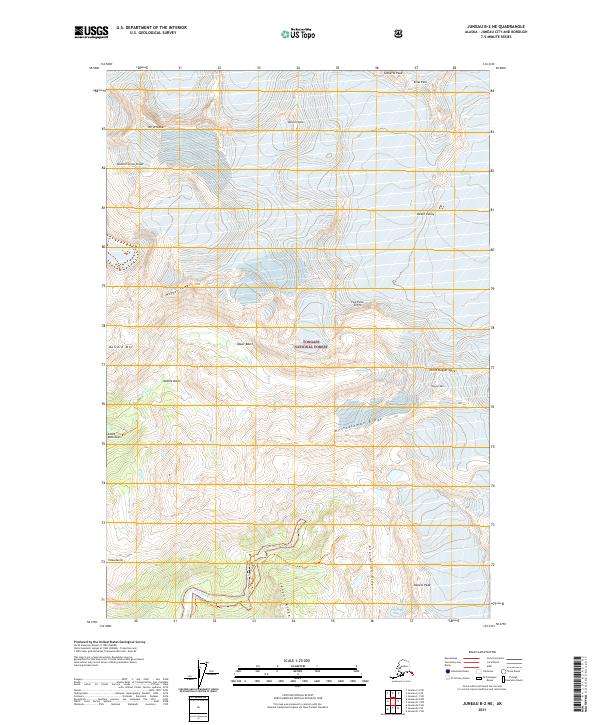 Juneau B-2 NE topographic map thumbnail