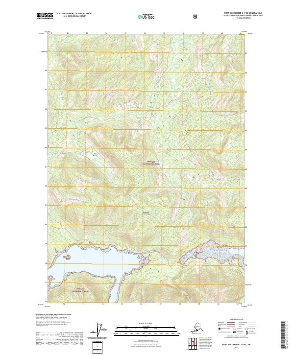 Port Alexander C-1 NE topographic map thumbnail