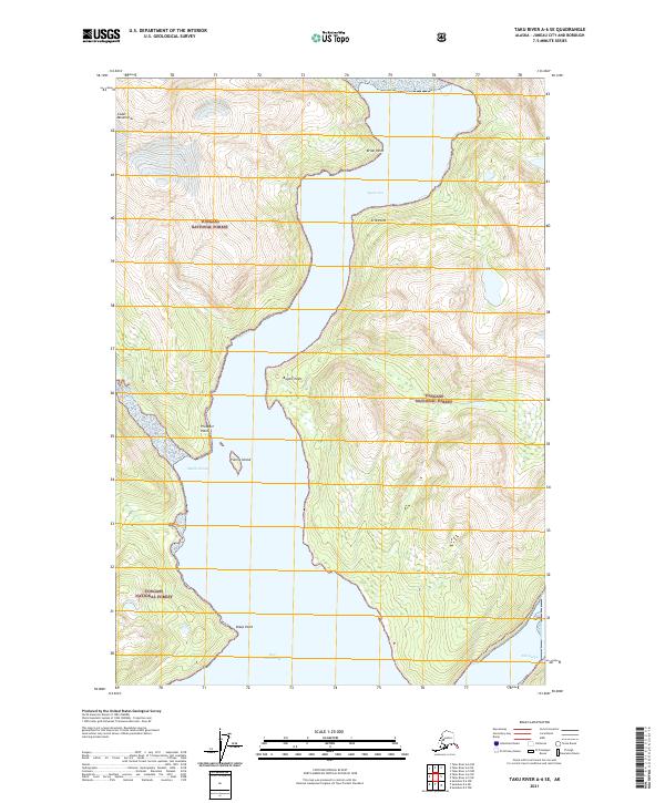 Taku River A-6 SE topographic map thumbnail