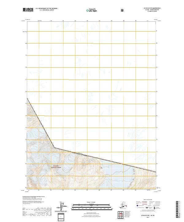 Atlin B-8 SW topographic map thumbnail