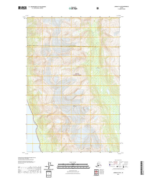 Juneau D-4 NE topographic map thumbnail