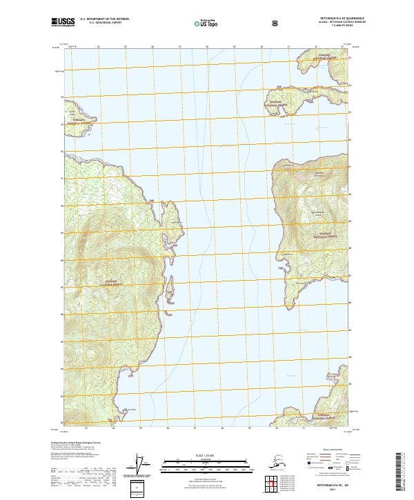 Ketchikan D-6 SE topographic map thumbnail