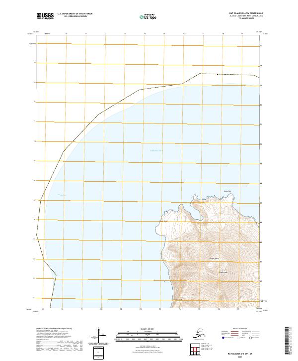 Rat Islands D-6 SW topographic map thumbnail