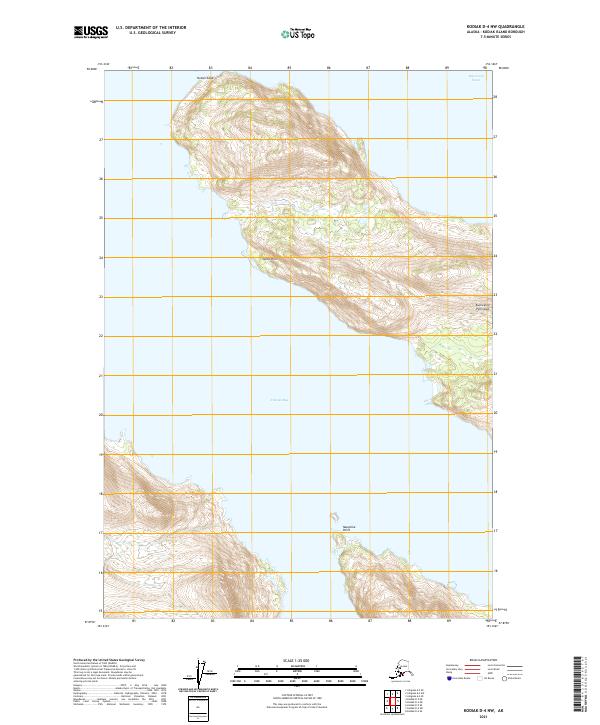 Kodiak D-4 NW 2021 topographic map thumbnail