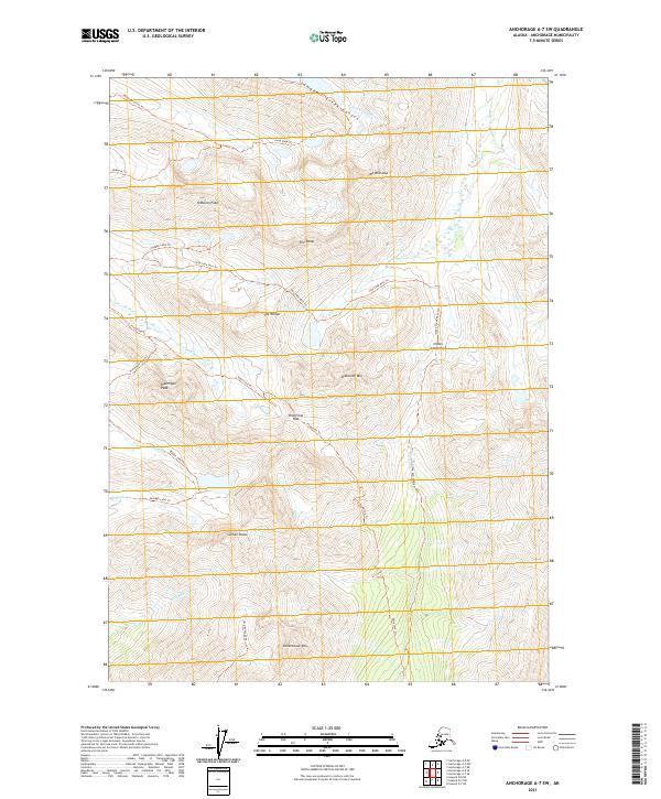 Anchorage A-7 SW 2021 topographic map thumbnail