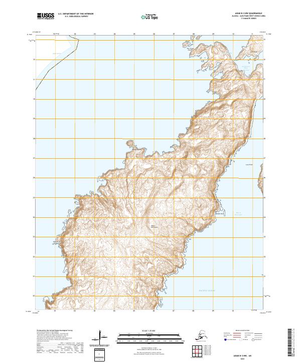 Adak B-3 NW topographic map thumbnail