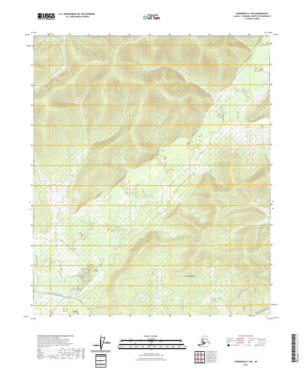 Fairbanks D-1 NE 2021 topographic map thumbnail