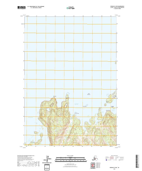 Kodiak D-2 NW 2021 topographic map thumbnail