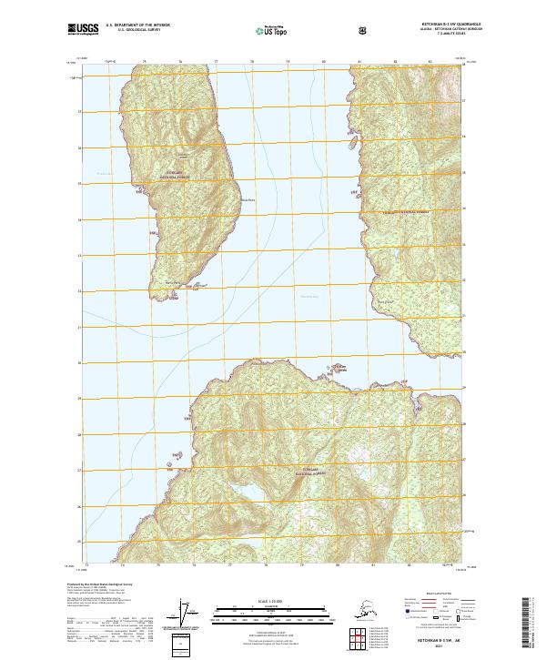 Ketchikan B-3 SW topographic map thumbnail