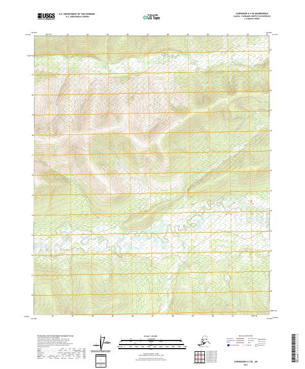 Livengood A-3 SE 2021 topographic map thumbnail