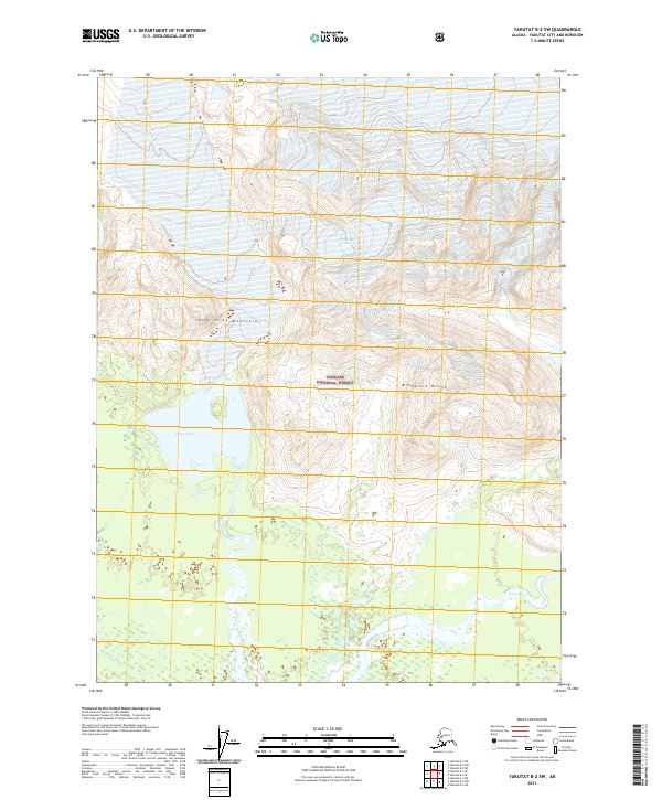 Yakutat B-2 SW topographic map thumbnail