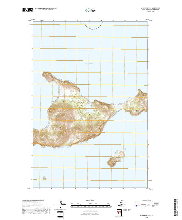 Afognak D-1 NW topographic map thumbnail