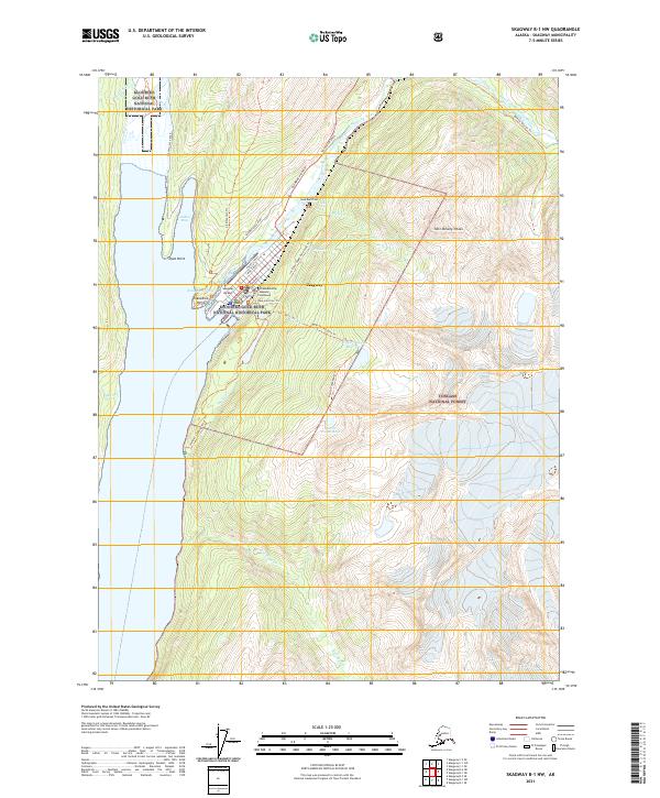 Skagway B-1 NW topographic map thumbnail