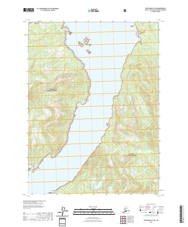 Ketchikan B-4 SW topographic map thumbnail
