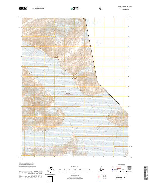 Atlin A-8 NE topographic map thumbnail