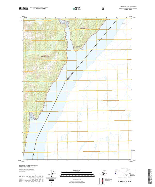 Ketchikan A-1 NE topographic map thumbnail