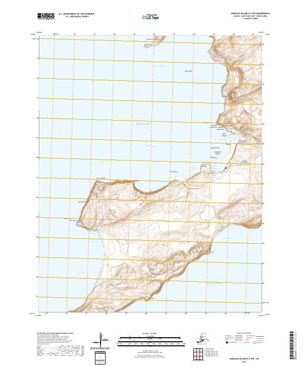 Samalga Island D-3 NW topographic map thumbnail