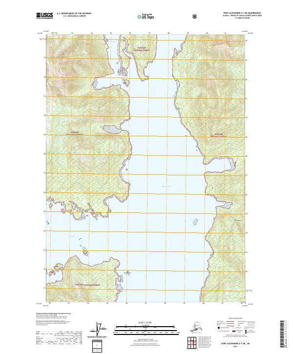 Port Alexander A-1 NE topographic map thumbnail