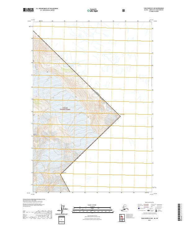 Taku River B-5 NE topographic map thumbnail