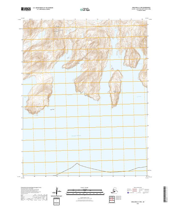 Unalaska A-3 NW topographic map thumbnail