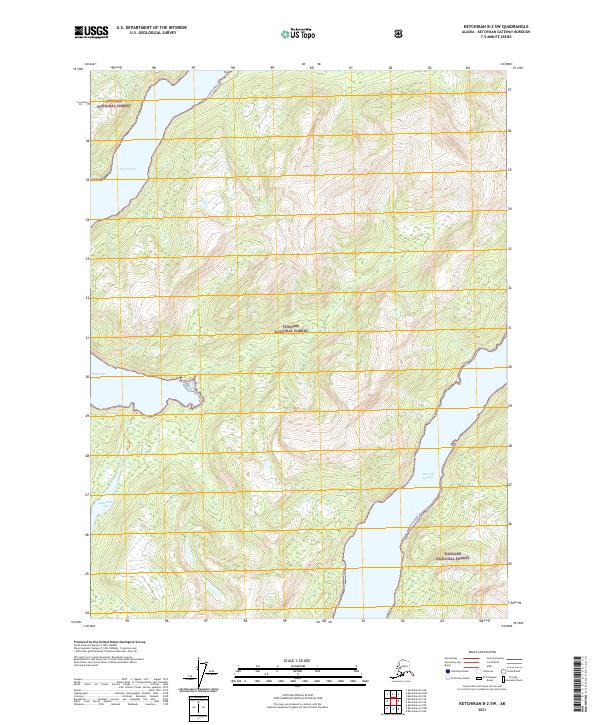 Ketchikan B-2 SW topographic map thumbnail