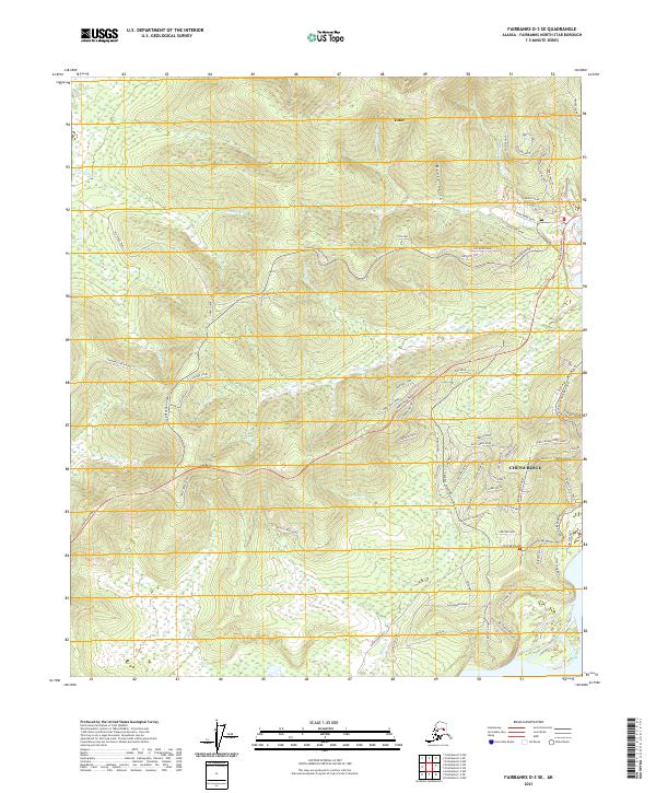 Fairbanks D-3 SE 2021 topographic map thumbnail