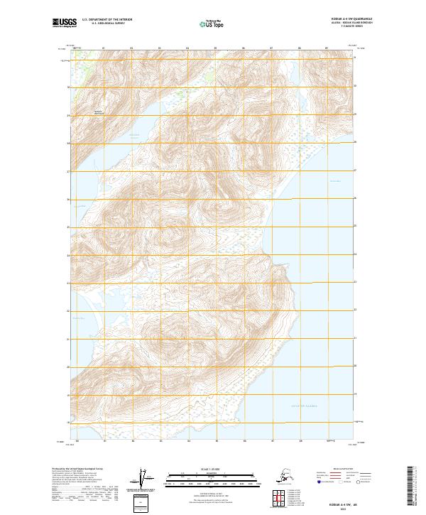 Kodiak A-4 SW topographic map thumbnail