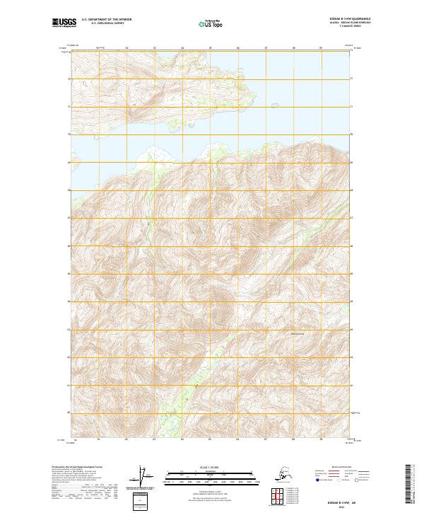 Kodiak B-3 NW topographic map thumbnail