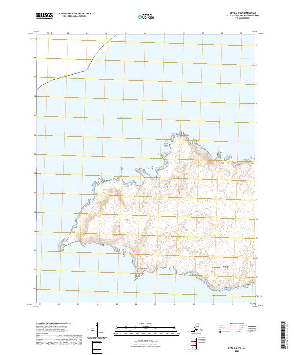 Attu A-2 NW topographic map thumbnail