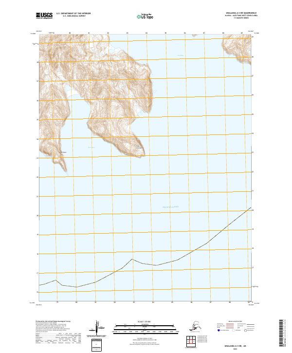 Unalaska A-3 NE topographic map thumbnail