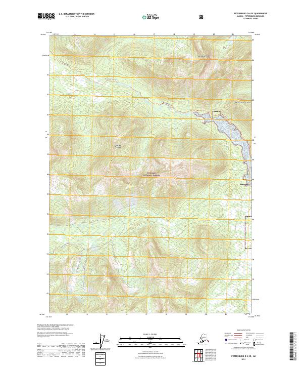 Petersburg D-4 SE topographic map thumbnail