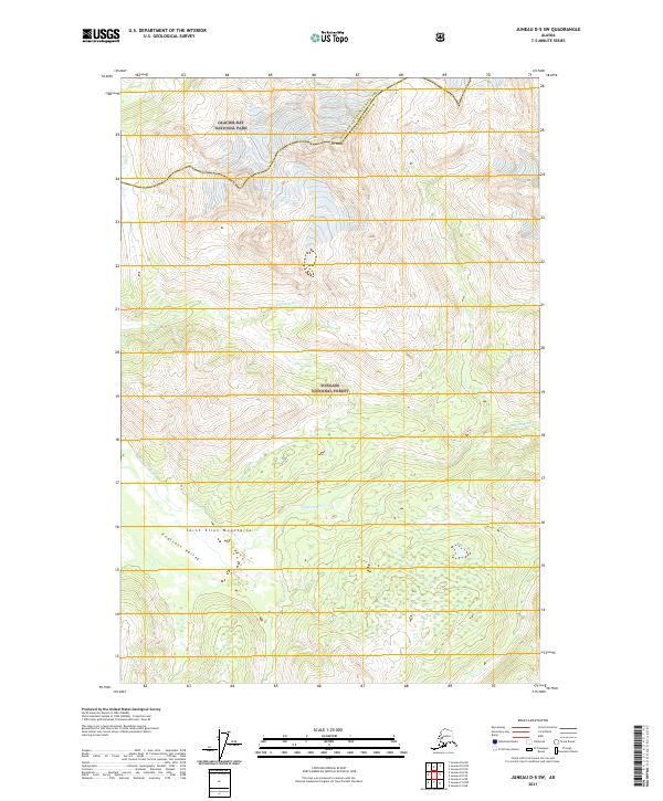 Juneau D-5 SW topographic map thumbnail