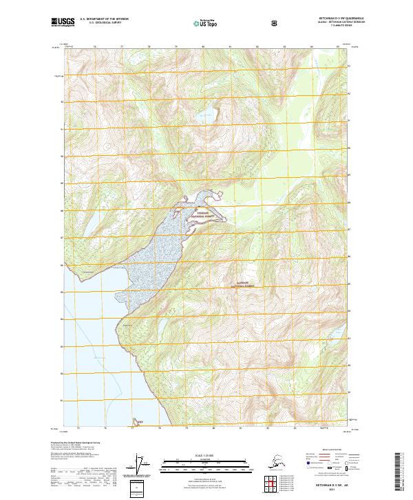 Ketchikan D-3 SW topographic map thumbnail