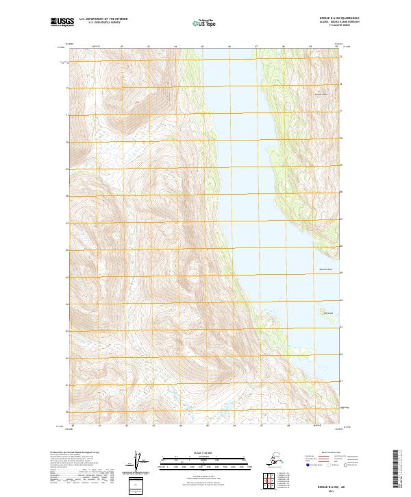 Kodiak B-6 NW topographic map thumbnail