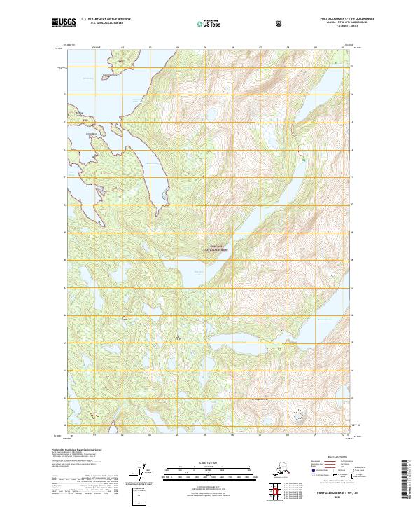 Port Alexander C-3 SW topographic map thumbnail