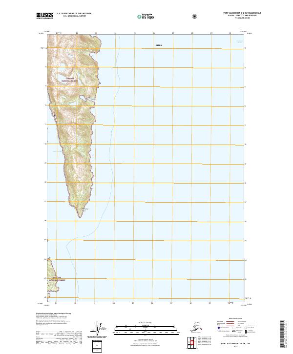 Port Alexander C-2 SW topographic map thumbnail