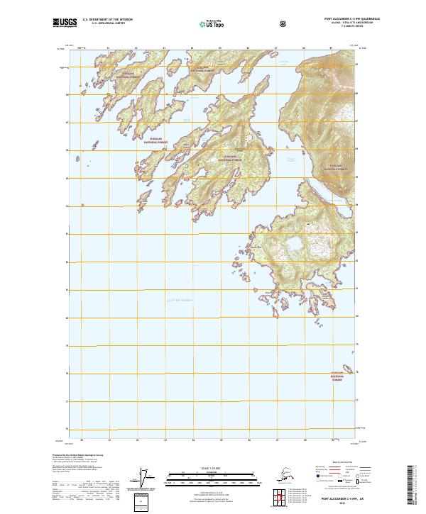 Port Alexander C-4 NW topographic map thumbnail