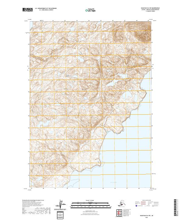 Kaguyak D-6 SW topographic map thumbnail