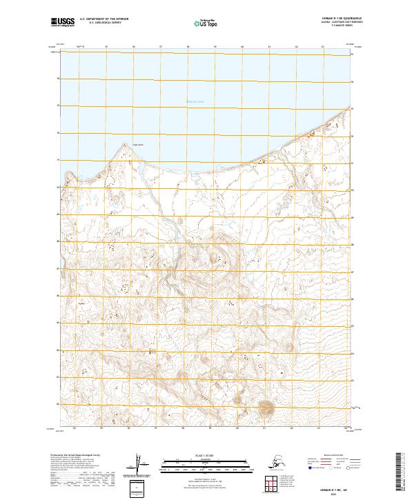 Unimak D-1 NE topographic map thumbnail