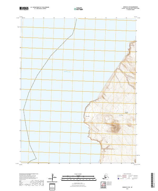 Umnak B-2 NE topographic map thumbnail