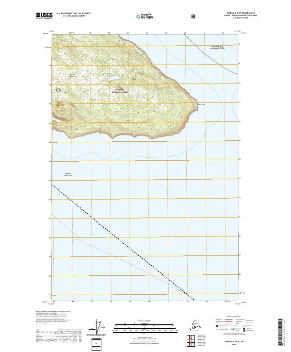 Juneau B-5 SW topographic map thumbnail
