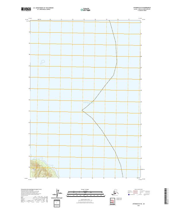 Afognak B-0 SE topographic map thumbnail